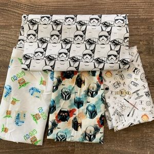 Star WarsTheme Print Fabric Squares for Quilting or Crafts
